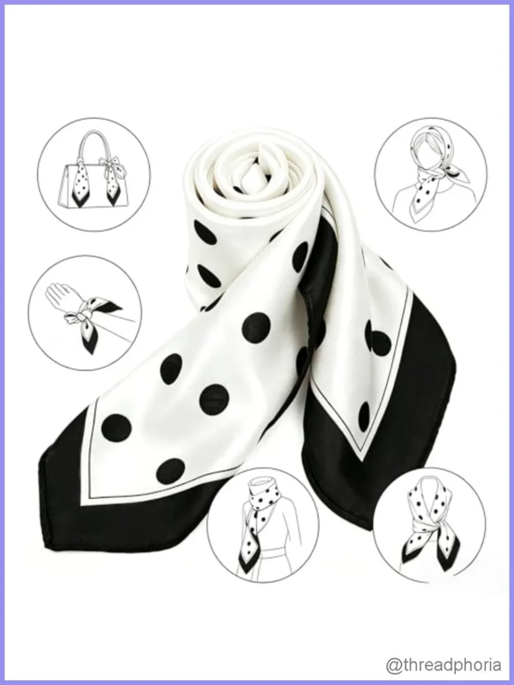 Faux Silk Satin Square Scarf 27.5